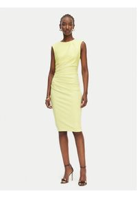 Rinascimento Sukienka koktajlowa CFC0127683003 Żółty jasny Slim Fit. Kolor: żółty. Materiał: syntetyk. Styl: wizytowy #1