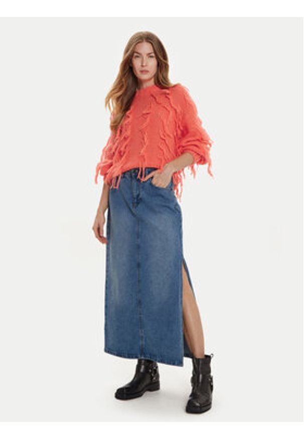ViCOLO Sweter 33050S Pomarańczowy Regular Fit. Kolor: pomarańczowy. Materiał: syntetyk