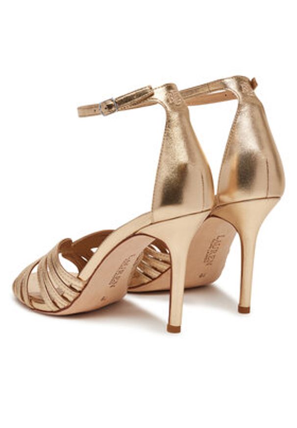 Lauren Ralph Lauren - LAUREN RALPH LAUREN Sandały 802966857001 Złoty. Kolor: złoty. Materiał: skóra