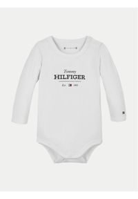 TOMMY HILFIGER - Tommy Hilfiger Body dziecięce Monotype Logo KN0KN01974 Biały. Kolor: biały. Materiał: bawełna