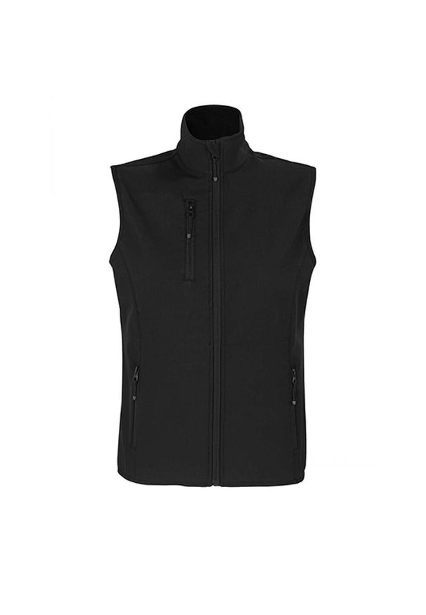 SOL'S - Ocieplacz Damski Falcon Softshell Zapinany Na Zamek Błyskawiczny. Kolor: czarny. Materiał: softshell