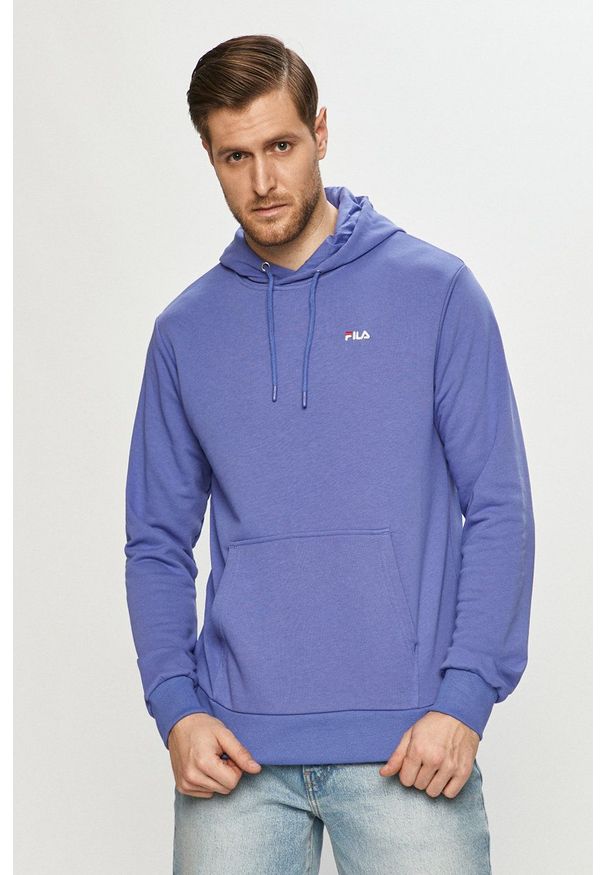 Fila - FILA - Bluza 688163. Okazja: na co dzień. Typ kołnierza: kaptur. Kolor: niebieski. Styl: casual