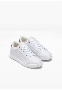 Sneakersy bonprix biało-czerwony. Kolor: biały #3