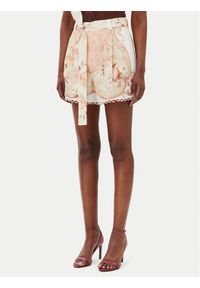 TwinSet - TWINSET Szorty materiałowe 251TT2443 Beżowy Regular Fit. Kolor: beżowy. Materiał: len