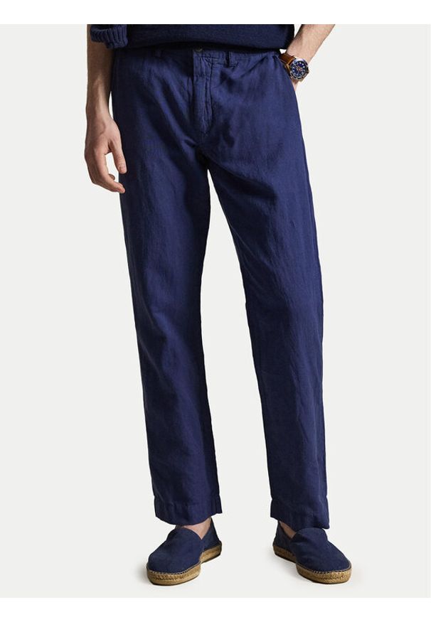 Polo Ralph Lauren Spodnie materiałowe 710A13235002 Granatowy Classic Fit. Kolor: niebieski. Materiał: bawełna