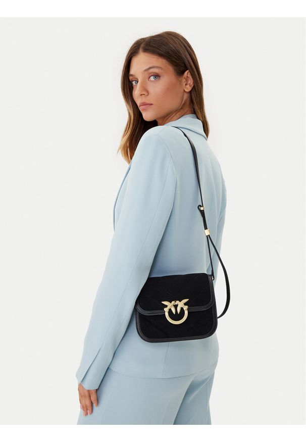 Pinko - PINKO Torebka Love Box Bag Fl Mini AI 25-26 PLTT 104297 A2JH Czarny. Kolor: czarny. Materiał: skórzane