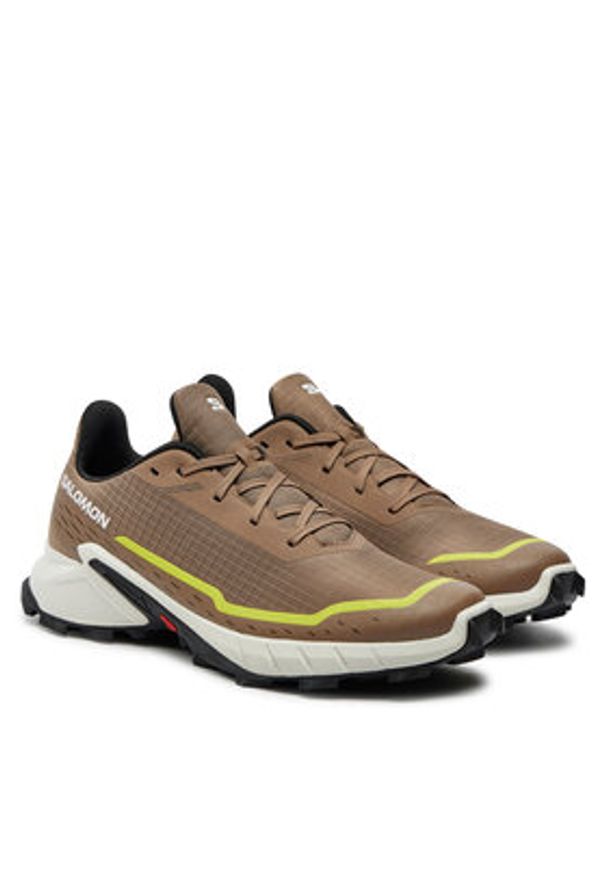 salomon - Salomon Buty do biegania Alphacross 5 L47460100 Beżowy. Kolor: beżowy. Materiał: materiał