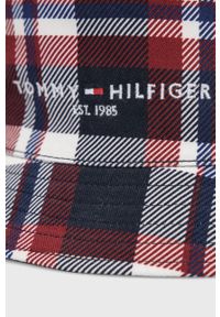 TOMMY HILFIGER - Tommy Hilfiger Kapelusz dwustronny kolor granatowy bawełniany. Kolor: niebieski. Materiał: bawełna #3