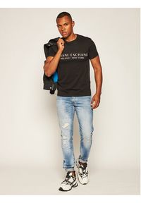 Armani Exchange T-Shirt 8NZT72 Z8H4Z 1200 Czarny Slim Fit. Kolor: czarny. Materiał: bawełna #5