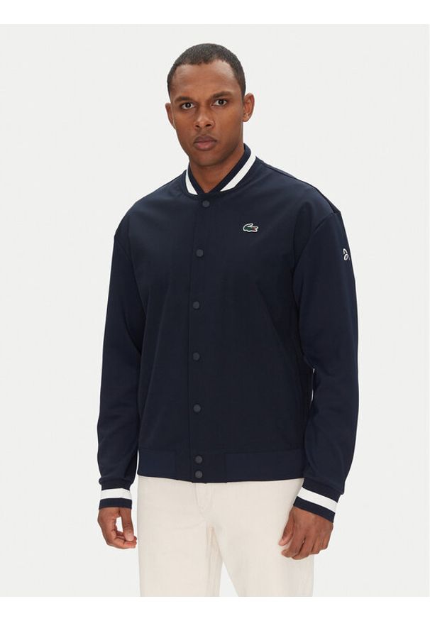 Lacoste Kurtka bomber SH1045 Granatowy Regular Fit. Kolor: niebieski. Materiał: syntetyk