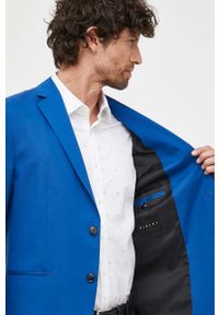 Sisley marynarka męska kolor niebieski. Kolor: niebieski. Materiał: tkanina. Styl: klasyczny #6
