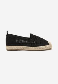 Born2be - Czarne Szydełkowe Espadryle Vices na Podeszwie z Plecionki Jelseli. Okazja: na co dzień. Kolor: czarny. Styl: klasyczny, casual, elegancki #3