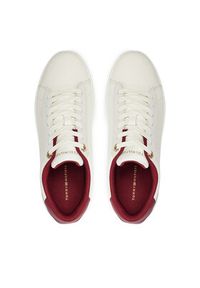 TOMMY HILFIGER - Tommy Hilfiger Sneakersy Chic Court Sneaker FW0FW08123 Écru. Materiał: skóra #2