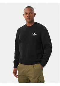 Adidas - adidas Sweter Trefoil Essentials KS4891 Czarny Regular Fit. Kolor: czarny. Materiał: syntetyk #1