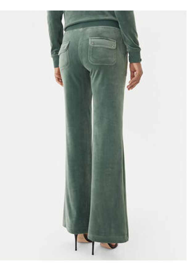 Juicy Couture Spodnie dresowe Layla JCSEBJ001 Zielony Flared Leg. Kolor: zielony. Materiał: syntetyk