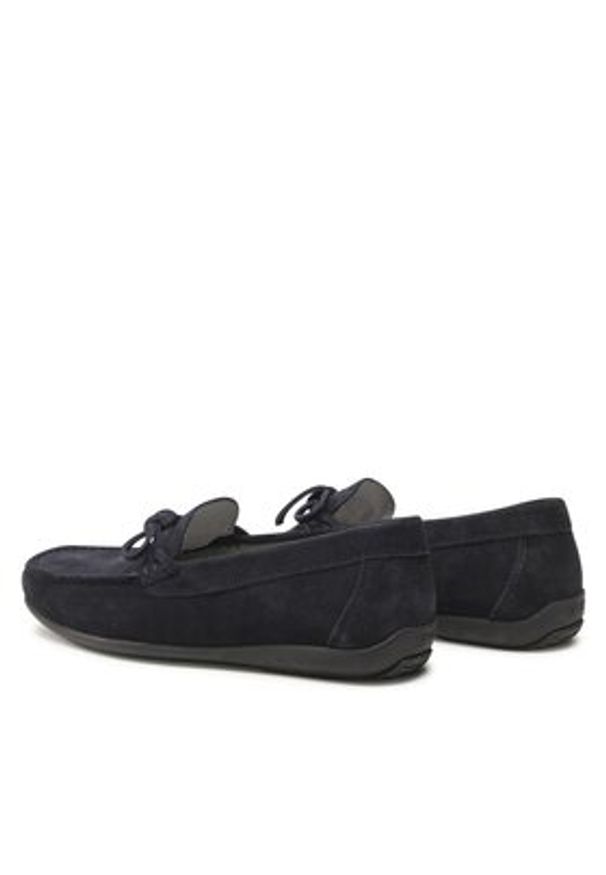 Geox Mokasyny U Ascanio U350WA00022C4002 Granatowy. Kolor: niebieski. Materiał: zamsz, skóra