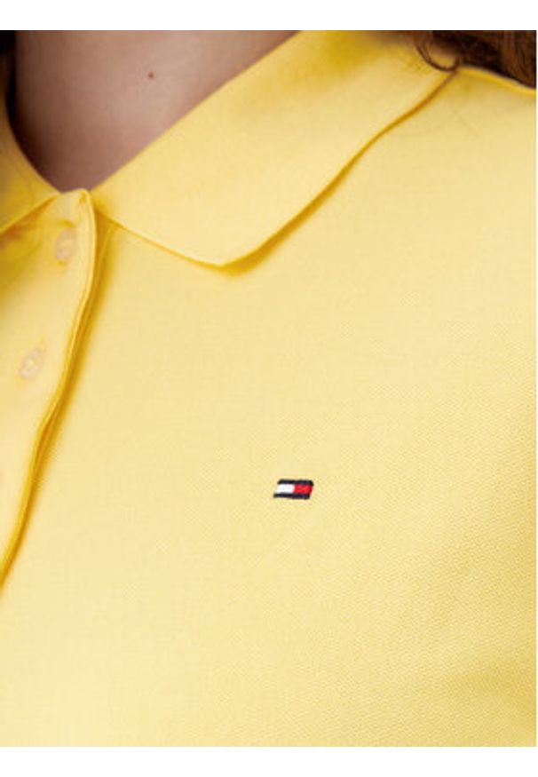 TOMMY HILFIGER - Tommy Hilfiger Polo 1985 WW0WW43224 Żółty Regular Fit. Typ kołnierza: polo. Kolor: żółty. Materiał: bawełna
