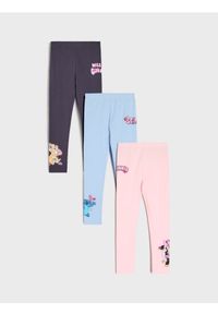 Sinsay - Bawełniane spodnie 3 pack Disney - niebieski. Kolor: niebieski. Materiał: bawełna. Wzór: motyw z bajki