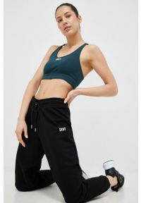 DKNY - Dkny biustonosz sportowy kolor zielony. Kolor: zielony. Materiał: materiał. Wzór: aplikacja #4