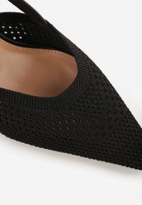 Renee - Czarne Ażurowe Sandały na Szpilce Slingback Erilise. Zapięcie: sprzączka. Kolor: czarny. Wzór: ażurowy. Obcas: na szpilce. Styl: elegancki #7