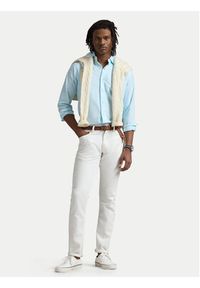 Polo Ralph Lauren Koszula 710968913005 Błękitny Custom Fit. Typ kołnierza: polo. Kolor: niebieski. Materiał: bawełna #5