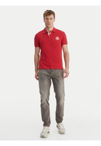 Napapijri Polo E-Clanis NP0A4ID3 Czerwony Regular Fit. Typ kołnierza: polo. Kolor: czerwony. Materiał: bawełna #2