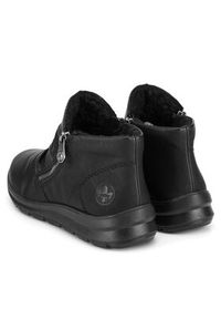 Rieker Trzewiki Z0051-01 Czarny. Kolor: czarny. Materiał: materiał #6