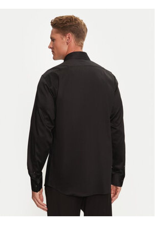 Karl Lagerfeld - KARL LAGERFELD Koszula 605036 544602 Czarny Modern Fit. Typ kołnierza: dekolt w karo. Kolor: czarny. Materiał: bawełna
