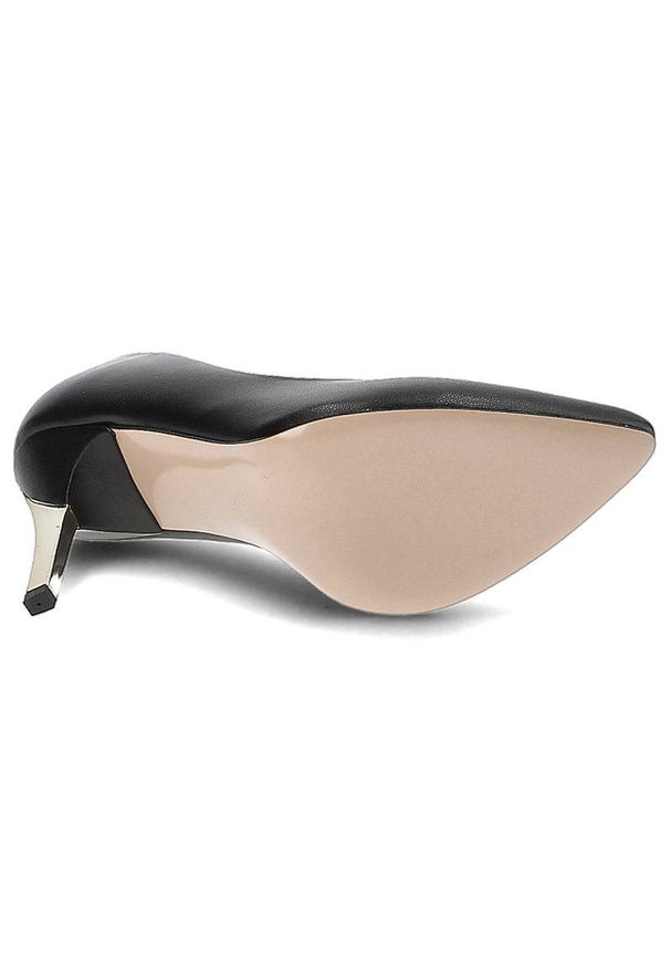 DAMISS - Czarne Czółenka Damiss Eleganckie Buty Damskie Na Szpilce. Okazja: do pracy, na spotkanie biznesowe. Kolor: czarny. Materiał: skóra. Szerokość cholewki: normalna. Wzór: gładki. Obcas: na szpilce. Styl: elegancki. Wysokość obcasa: średni