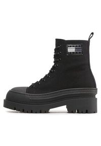 TOMMY HILFIGER - Tommy Hilfiger Botki Tjw Foxing Canvas EN0EN02216 Czarny. Kolor: czarny. Materiał: materiał