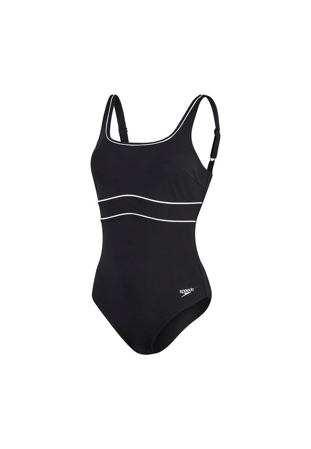 Strój pływacki jednoczęściowy Speedo New Contour Eclipse. Kolor: czarny. Materiał: poliamid, elastan