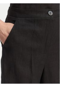 Marella Spodnie materiałowe Clava 2615131182 Czarny Regular Fit. Kolor: czarny. Materiał: len #5