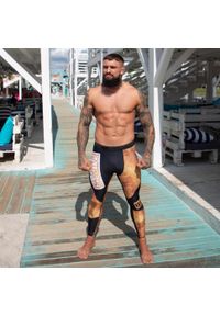 Legginsy sportowe męskie EXTREME HOBBY GOLDEN WARRIOR. Kolor: czarny. Materiał: elastan, poliester. Sport: fitness