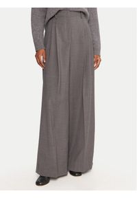 Weekend Max Mara Spodnie palazzo Adelfi 2525136072 Szary Wide Leg. Kolor: szary. Materiał: wełna