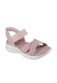 skechers - Sandały Skechers Model Slip - Ins Ultra Flex 3.0 Kolor Rose. Kolor: różowy. Materiał: tkanina. Model: Skechers Sport. Sport: turystyka piesza