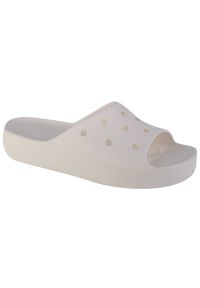 Klapki Crocs Classic Platform Slide W 208180-100 białe. Okazja: na co dzień. Kolor: biały. Materiał: materiał, guma. Obcas: na platformie. Styl: casual #5
