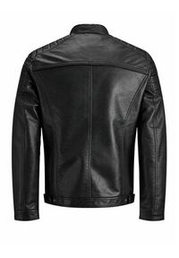 Jack & Jones - Jack&Jones Kurtka z imitacji skóry Rocky 12147218 Czarny Regular Fit. Kolor: czarny. Materiał: skóra