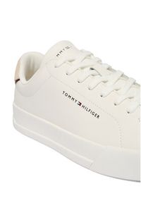 TOMMY HILFIGER - Tommy Hilfiger Sneakersy Th Court Lth Detail Ess FM0FM05367 Biały. Kolor: biały. Materiał: skóra #3