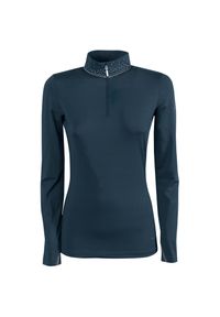 HARRYS HORSE - Damska koszulka do jazdy konnej Harry's Horse Trendy Jamie. Kolor: niebieski. Długość rękawa: długi rękaw #1