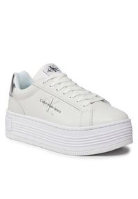 Calvin Klein Jeans Sneakersy YW0YW01457 Biały. Kolor: biały. Materiał: skóra #5