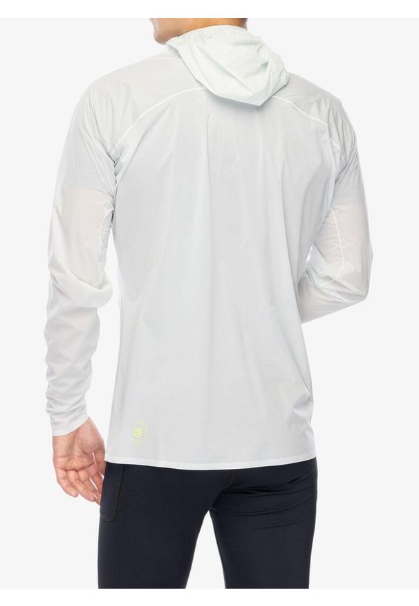 Kurtka do biegania męska Compressport Hurricane Waterproof 10/10 Jacket. Kolor: biały