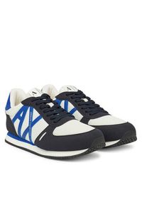 Armani Exchange Sneakersy XUX017 XCC68 U385 Granatowy. Kolor: niebieski. Materiał: skóra