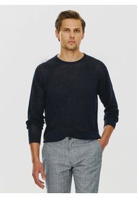 PAKO LORENTE – Granatowy lniany sweter P24SP-2X-003-G-0 - Pako Lorente. Kolor: zielony, niebieski. Materiał: len. Wzór: gładki. Sezon: lato, wiosna