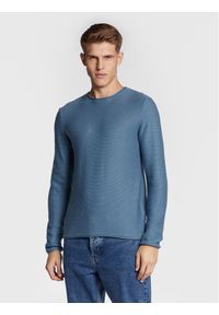 !SOLID - Solid Sweter 21104152 Niebieski Regular Fit. Kolor: niebieski. Materiał: bawełna, syntetyk