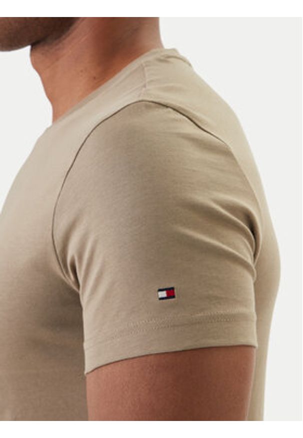 TOMMY HILFIGER - Tommy Hilfiger T-Shirt Logo MW0MW11797 Zielony Regular Fit. Kolor: zielony. Materiał: bawełna