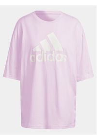 Adidas - adidas T-Shirt Essentials Big Logo IC9860 Różowy Loose Fit. Kolor: różowy. Materiał: bawełna #4