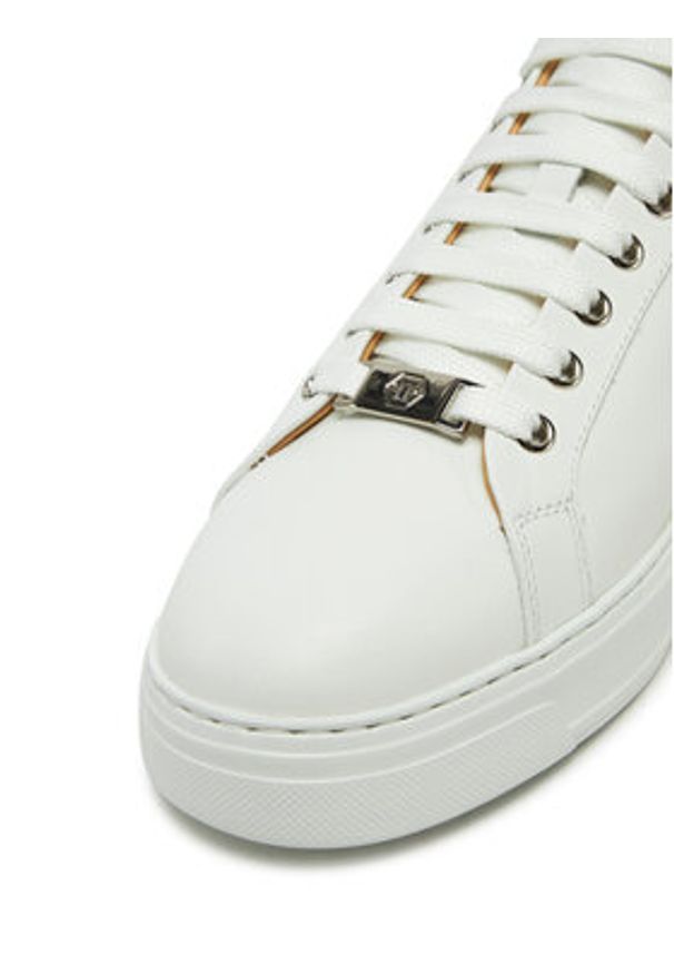 Philipp Plein - PHILIPP PLEIN Sneakersy SAES USC0692 PLE075 Biały. Kolor: biały. Materiał: skóra
