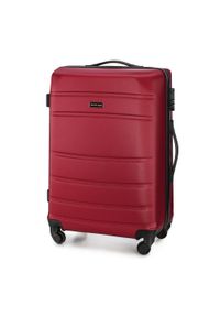 Wittchen - Zestaw walizek z ABS-u żłobionych czerwony. Kolor: czerwony. Materiał: guma. Styl: klasyczny #7