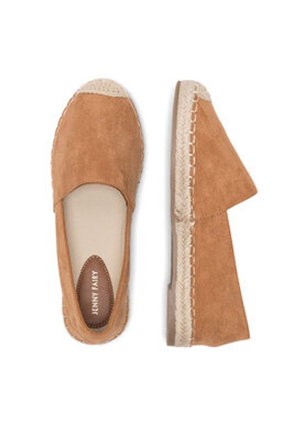 Jenny Fairy Espadryle WSS990-224 Brązowy. Kolor: brązowy. Materiał: materiał