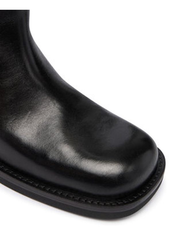 Patrizia Pepe Kozaki 2Y0042 L048 K103 Czarny. Kolor: czarny. Materiał: skóra